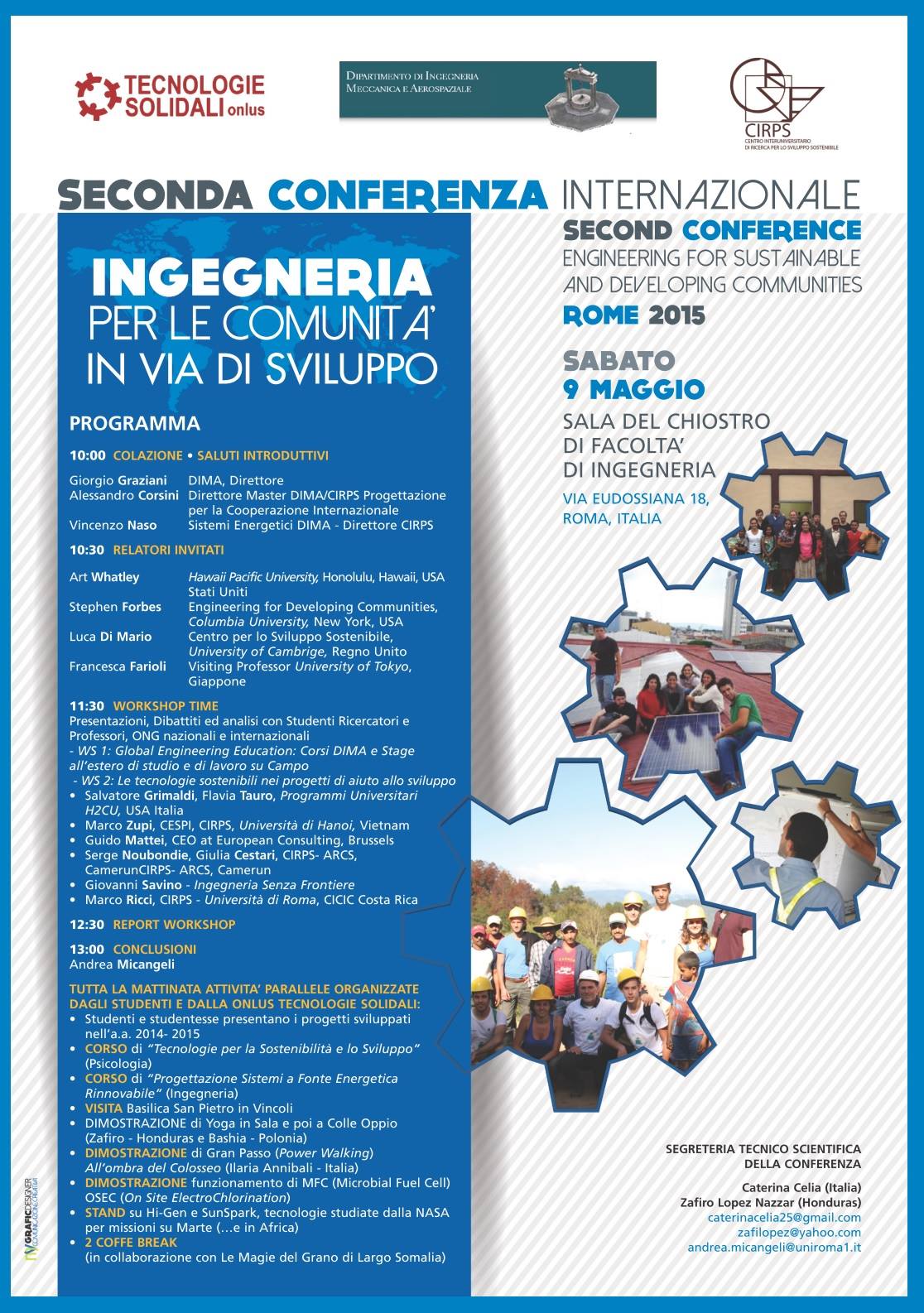 II Conference: ” Engineering for developing communities”.